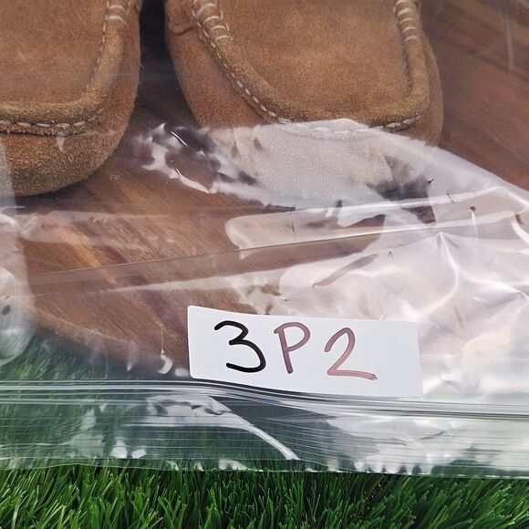 UGG Shoes Womens Size 8 Brown Ansley Suede Shearling Moccasin Slippers Slip On - Picture 11 of 11